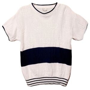 Bobbie Brooks | Vintage Nautical Navy and White Striped Sweater (Size Small)